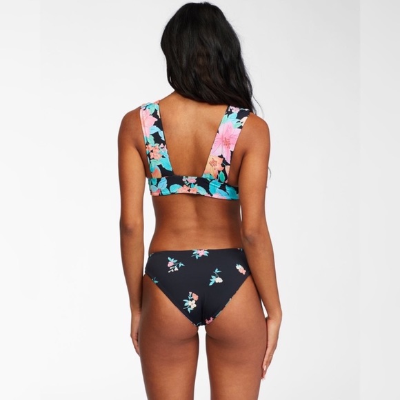 Billabong ☀️ Floral Reversible Tropical Plunge Bikini Top - Picture 13 of 16